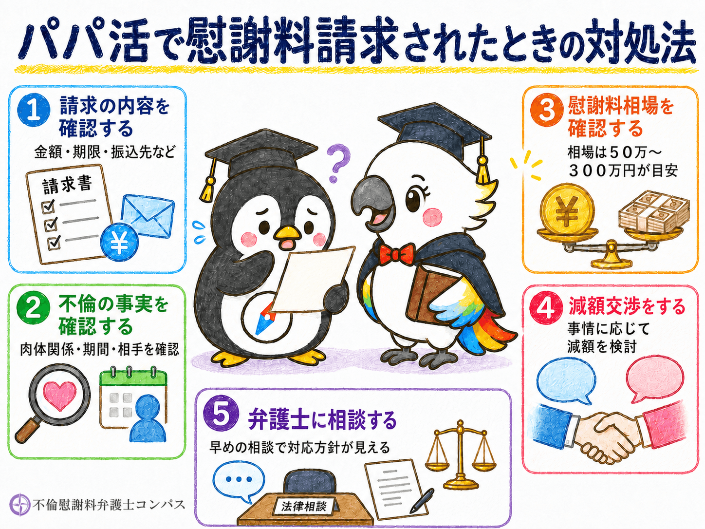 ７章　パパ活で慰謝料請求されたときの対処法５つ